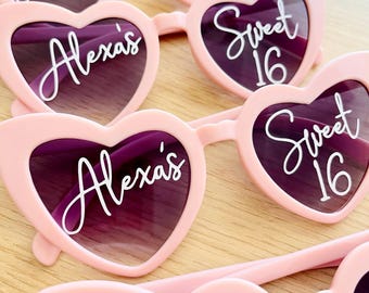 Personalised Sweet 16 Sunglasses, Birthday Party Sunglasses, 16tg Decorations, 16th Gift, Sweet Sixteen Party, Sweet Sixteen Gift