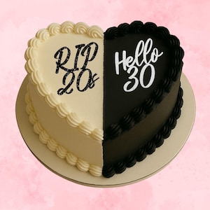 RIP 20s Hello 30 Set Cake Toppers, Cake Charm, Happy Birthday, 30th Cake Topper, Heart Shape Cake Toppers, 30th Party Decor