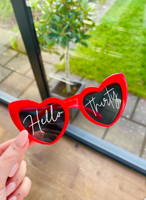 Hello Thirty Sunglasses, Birthday Party Sunglasses, 30th Decorations, RIP 20s Decorations, RIP Twenties Theme, 30th Gift