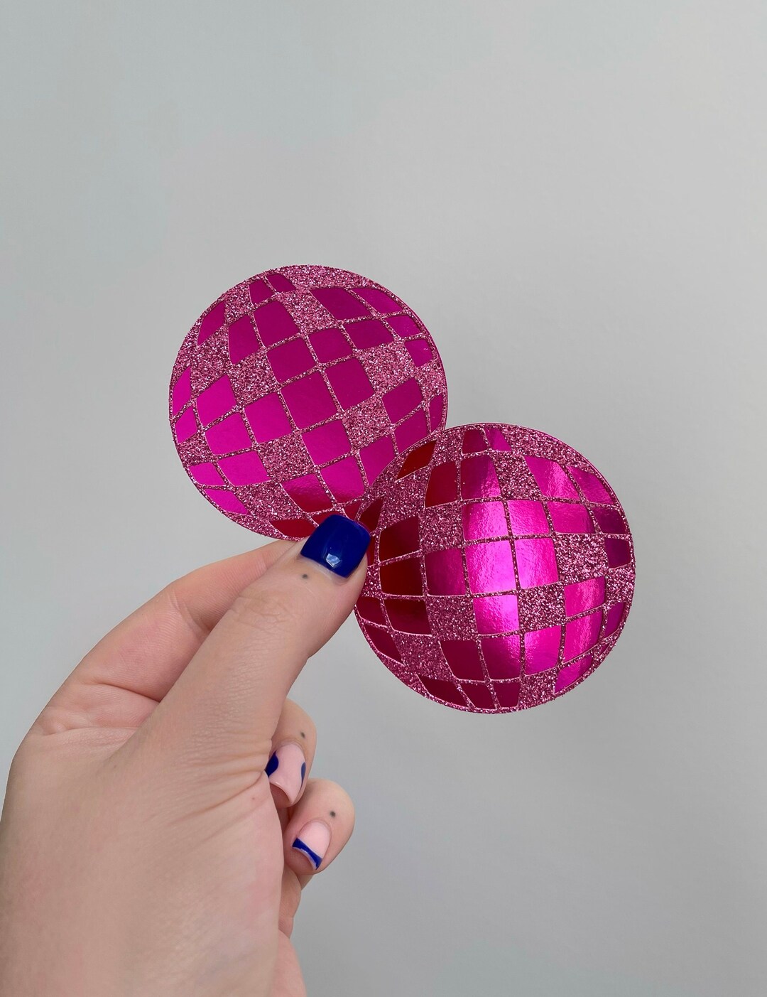 Pink Disco Ball Cake Toppers Cupcake Toppers Disco Theme Etsy UK