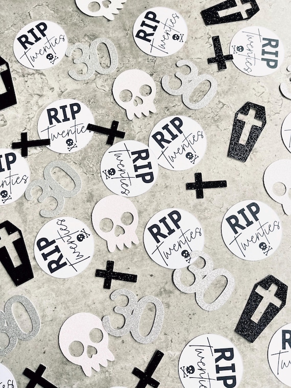 XL RIP Twenties Confetti, RIP 20s Party, 30th Birthday, Funeral for my twenties, Birthday Confetti