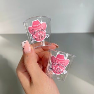 Personalised Shot Glasses, Let’s Go Girls, Hoe Down, Last Disco, Hen Party Shot Glasses