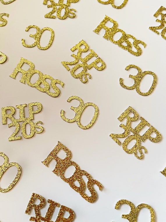RIP 20s 30th Birthday Confetti, Personalised Name and Age Confetti, Party Supplies, 30th Party