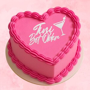 Tini Bit Older Flat Cake Topper, Cake Charm, 30th Cake Topper, Heart Shape Cake Toppers, 21st Toppers, A Tini Bit Older, 40th Toppers