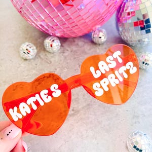 Personalised Last Spritz Sunglasses, Hen Party Sunglasses, Aperol Spritz Theme, Last Spritz Theme, Love at First Spritz, Hen Party Decor