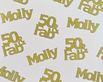 Any Age Personalised Confetti, 50 and Fabulous, 40 and Fab, 50th 40th 60th, Birthday Confetti