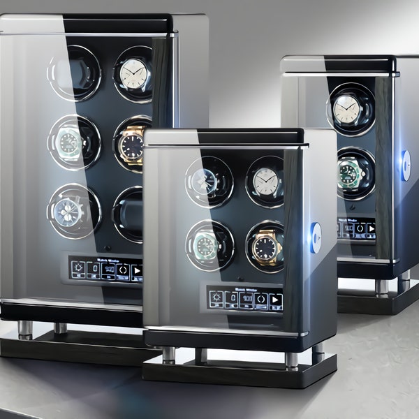 Roma Series watch winder with BioMetric Finger Print Access Technology and Remote Control