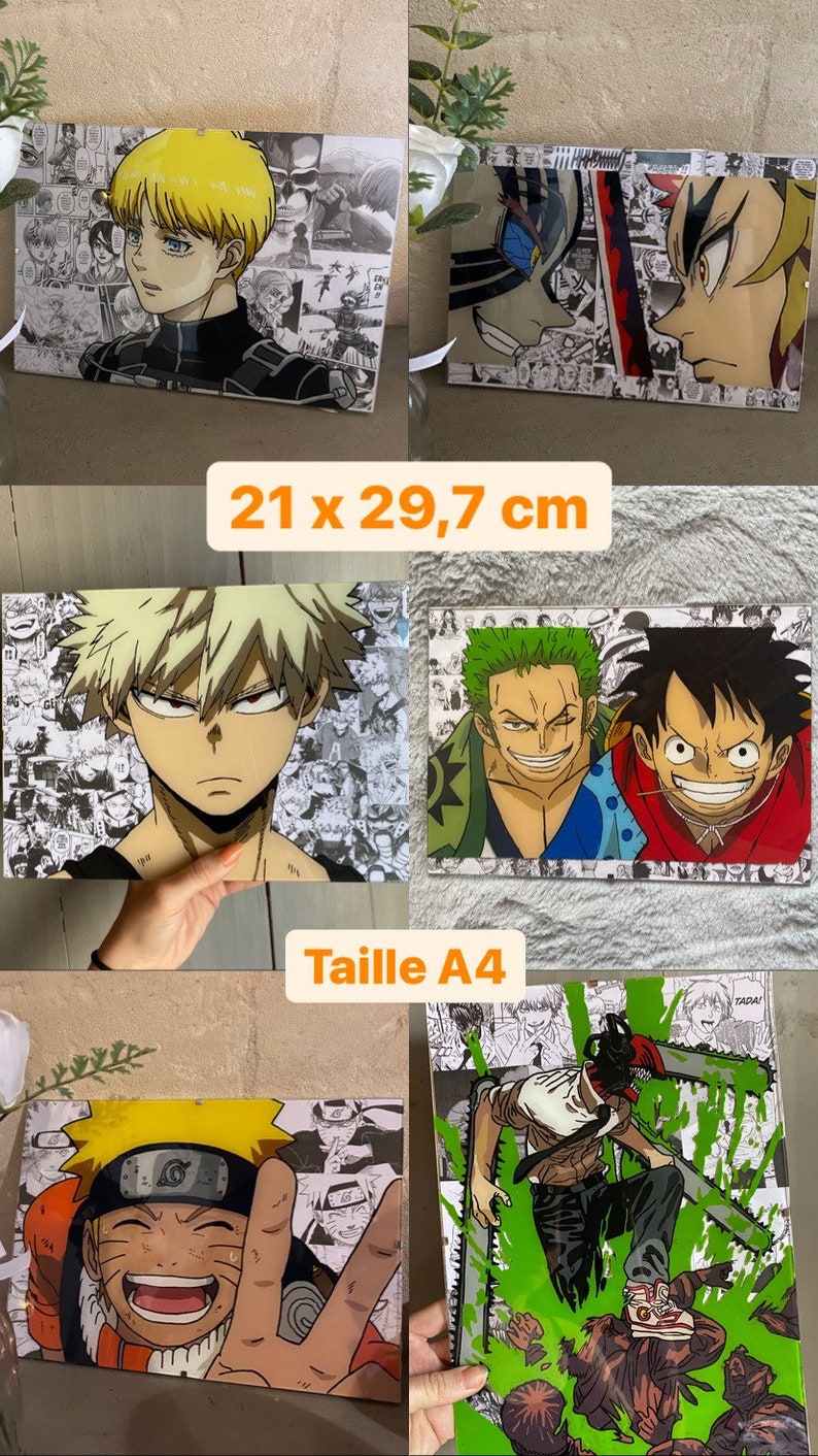 Order Glass painting anime manga 21 x 29,7 (A4) cm