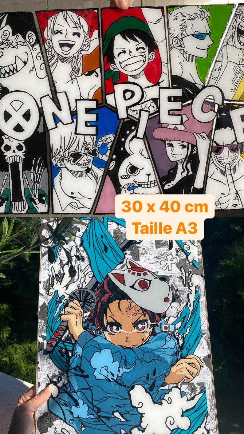 Order Glass painting anime manga 30 x 40 (A3) cm