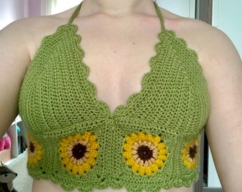 Granny Square Bra Etsy