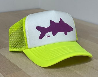 Fishing Hat Snook Trucker Fish Summer Hat Beach Hat Fishing Apparel Snook Hat Boat Hat Straw Hat Fishing gift for her fishing gift for him