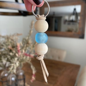 Keychain Boho Keychain Sea Glass Keychain Bohemian Style