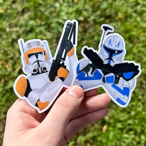 Captain Rex and Commander Cody Waterproof Stickers