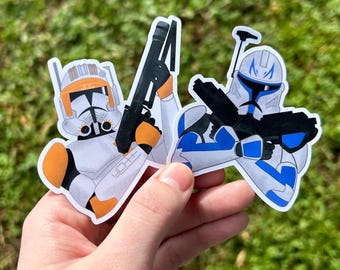 Captain Rex and Commander Cody Waterproof Stickers