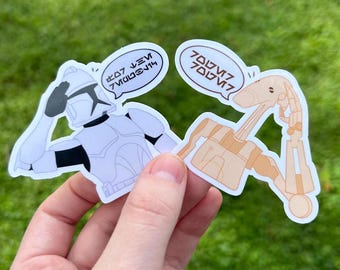 Star Wars Clone Trooper And Battledroid Stickers