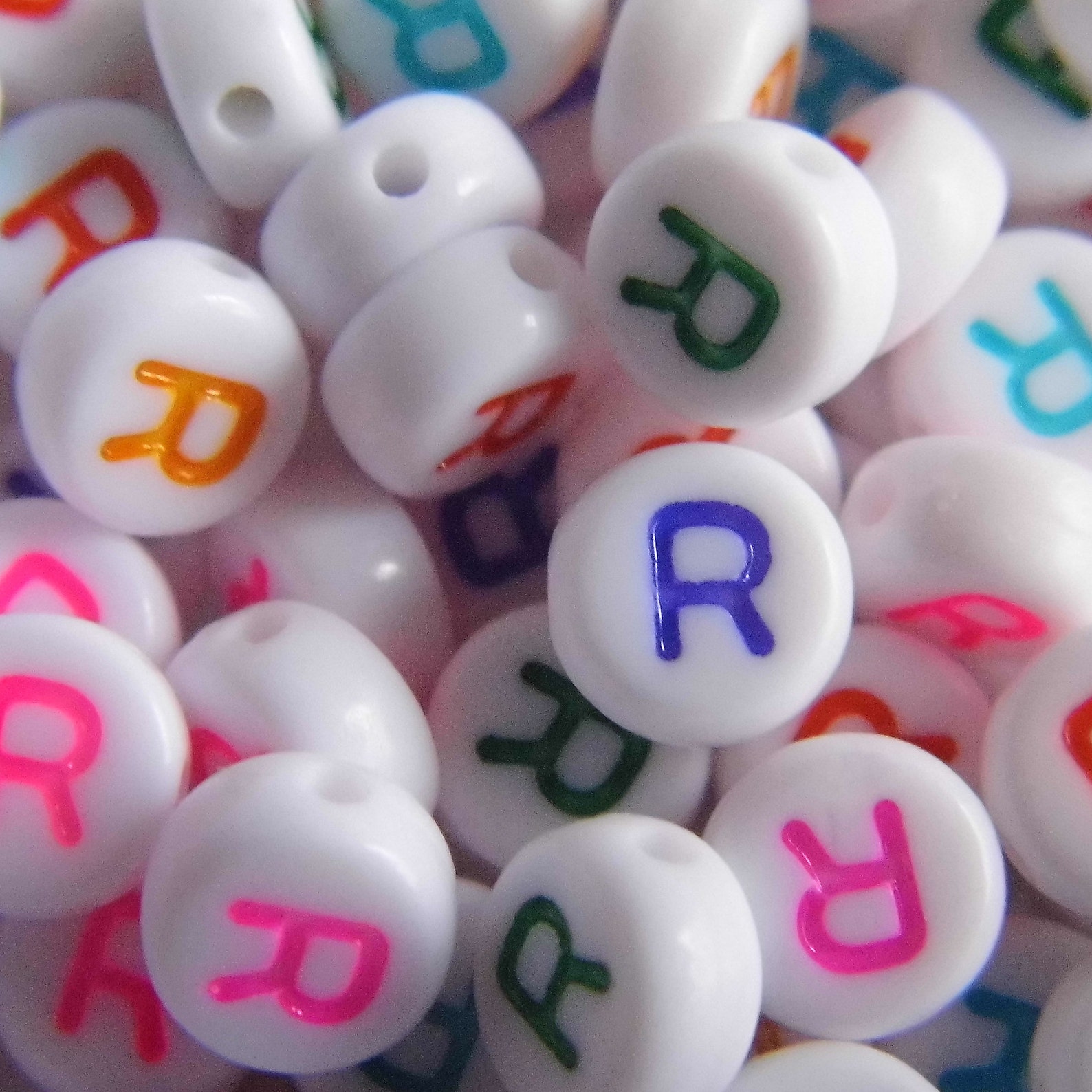Multicolored alphabet beads lot of 20. Etsy
