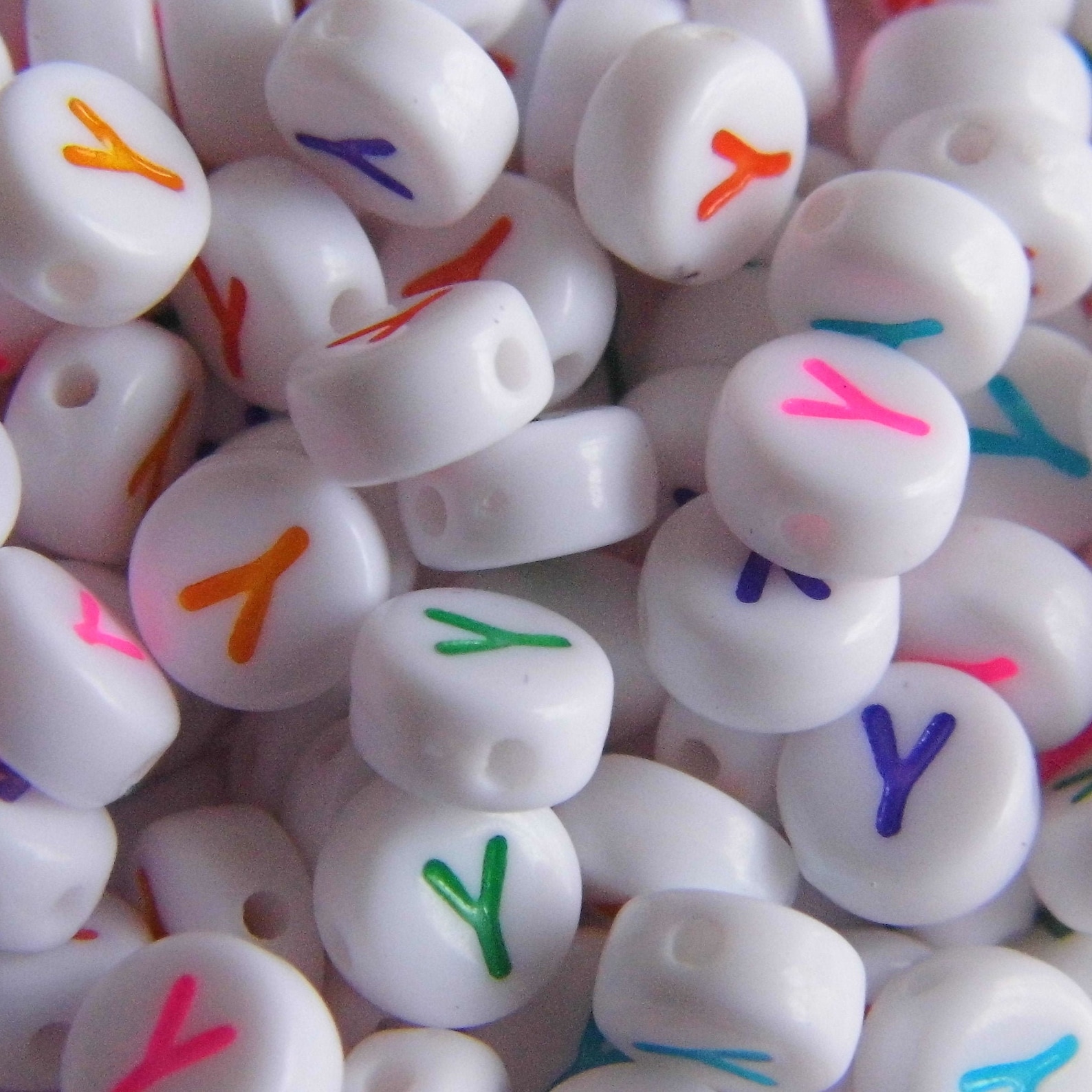 Multicolored alphabet beads lot of 20. Etsy