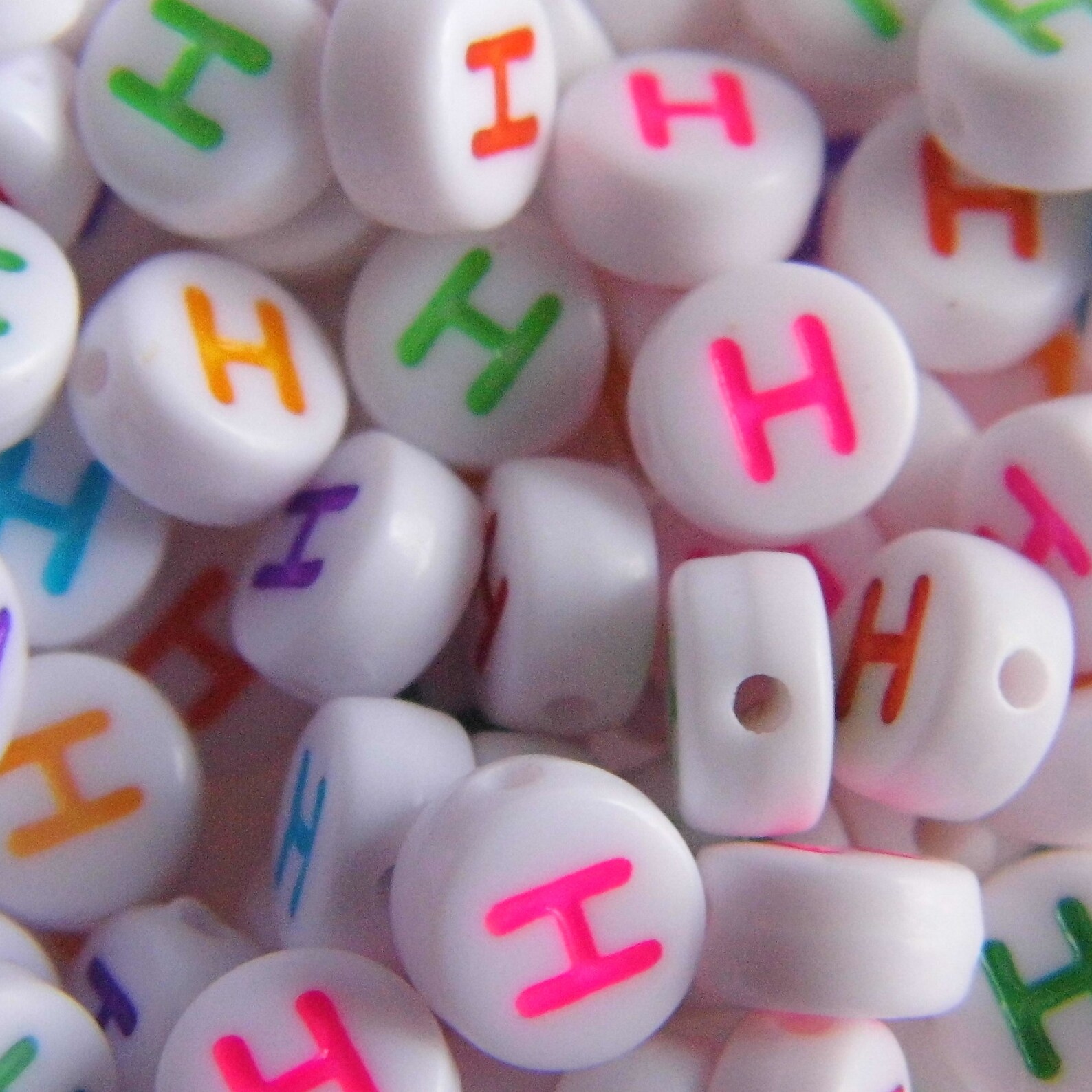 Multicolored alphabet beads lot of 20. Etsy