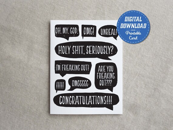 printable congratulations greeting card omg oh my etsy