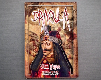 Vlad the Impaler portrait, Vlad Tepes, Dracula Wooden Fridge Magnet