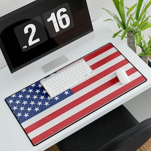 American Flag Desk Mat: Patriotic Home Office Decor