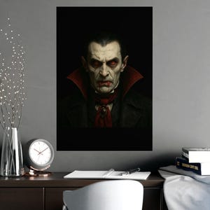 Gothic Vampire Art Poster: Spooky Horror Wall Decor