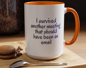 Lustige Büro Kaffeetasse: Sarkastischer Arbeitsmeeting Humor, Mitarbeiter Geschenk