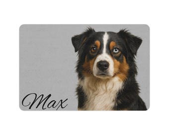Personalized Dog Photo Pet Food Mat, 12x18 Custom Name Feeding Placemat