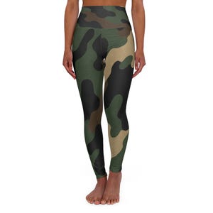 Camo High Waisted Yoga Leggings: 4-Way Stretch Activewear