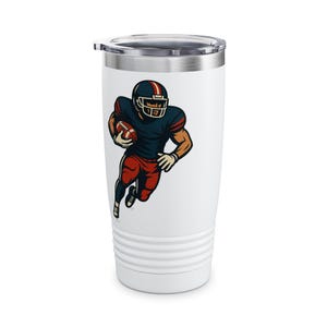 Personalized Football Tumbler: 20oz Sports Fan Travel Mug