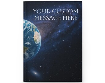 Earth from Space Journal | Galaxy Night Sky Hardcover Notebook