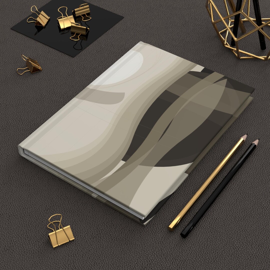 Neutral Abstract Shapes Journal | Hardcover Journal - Etsy