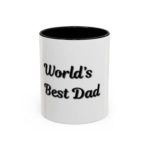 Father&#39;s Day Accent Mug, Best Dad Coffee Cup, Father&#39;s Day Gift, Novelty Mug, Ceramic Mug, Father&#39;s Day Present