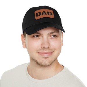 Leder Patch Dad Hat: Weicher Chino Köper, Antik Messing Schnalle