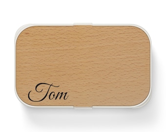 Personalized Bento Lunch Box, Custom Name, Microwave Safe