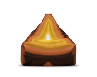 Funda para sillón tipo puf Heatwave de Concentric Furnace / Terracota rústica a marfil