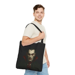 Vampire Haunted Gothic Tote Bag: Spooky Halloween Accessory