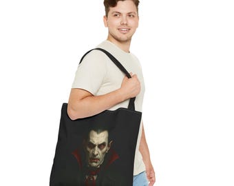 Vampire Haunted Gothic Tote Bag: Spooky Halloween Accessory