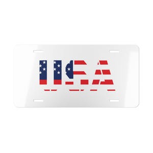 Custom USA Vanity Plate: Personalized Aluminum License Plate, Car Decor