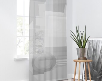 Cortina geométrica abstracta / Panel transparente minimalista moderno