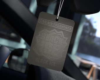 Black Ice Logo Car Air Freshener | Automotive Scented Hanging Airfreshener