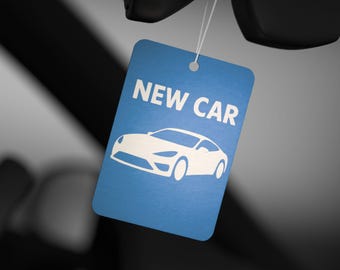 Ambientador para coche nuevo / azul, silueta, aroma para auto
