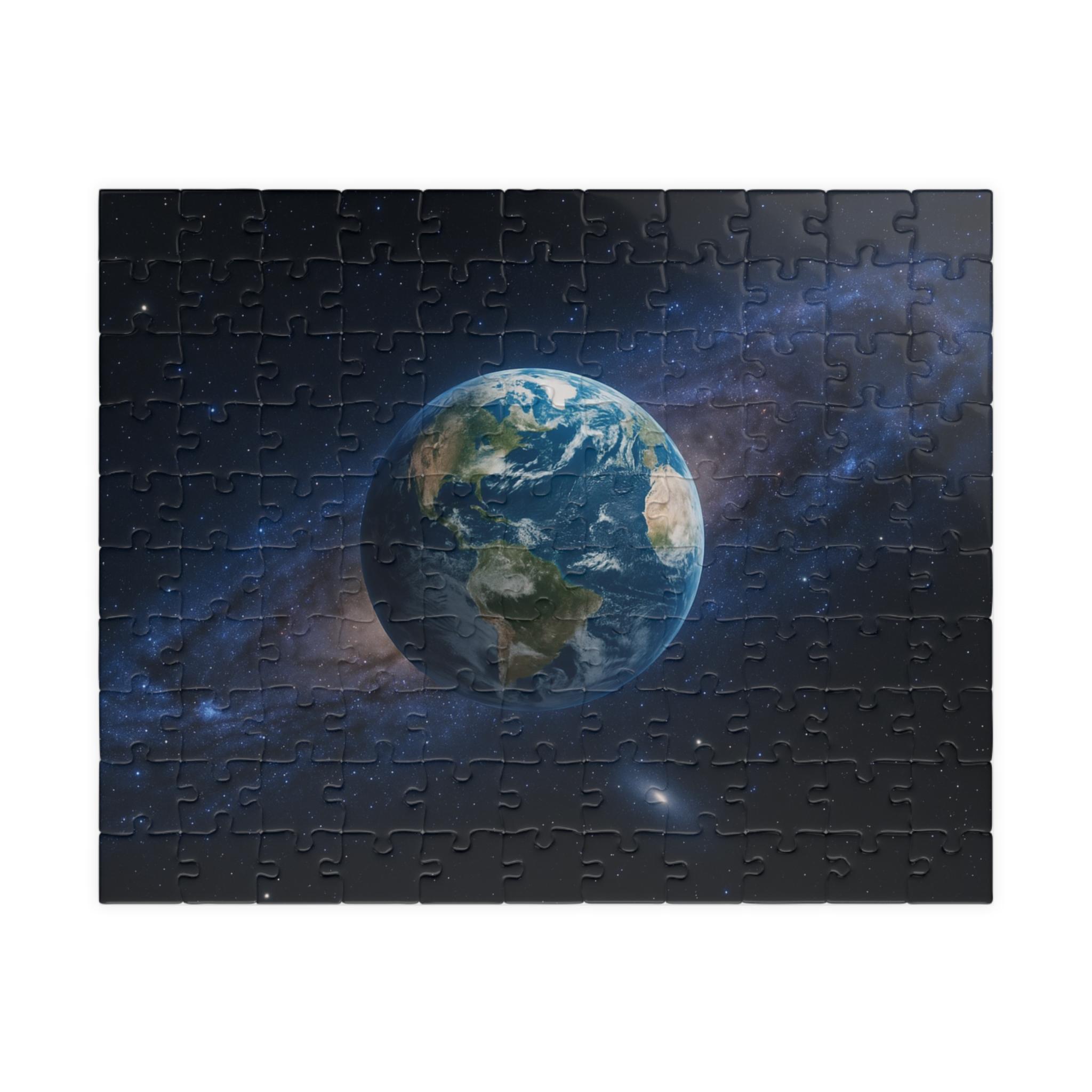 Earth From Space Jigsaw Puzzle | Galaxy Background - Etsy Canada