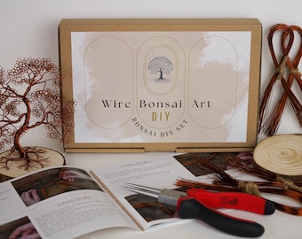 Craft set wire tree - gift idea for hobbyists - material for a work of art made of wire including instructions