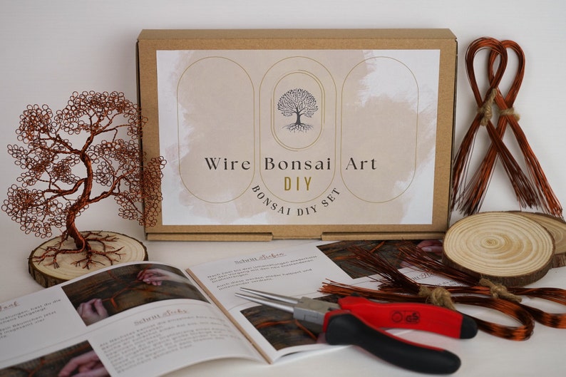 Craft set wire tree gift idea for hobbyists material for a work of art made of wire including instructions image 1