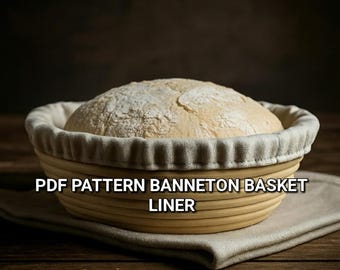 Banneton Basket Liner PDF Pattern: 9-inch Round & 10-inch Oval (Digital Download)