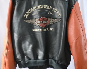 Harley Davidson Size XL Bomber Leather Jacket