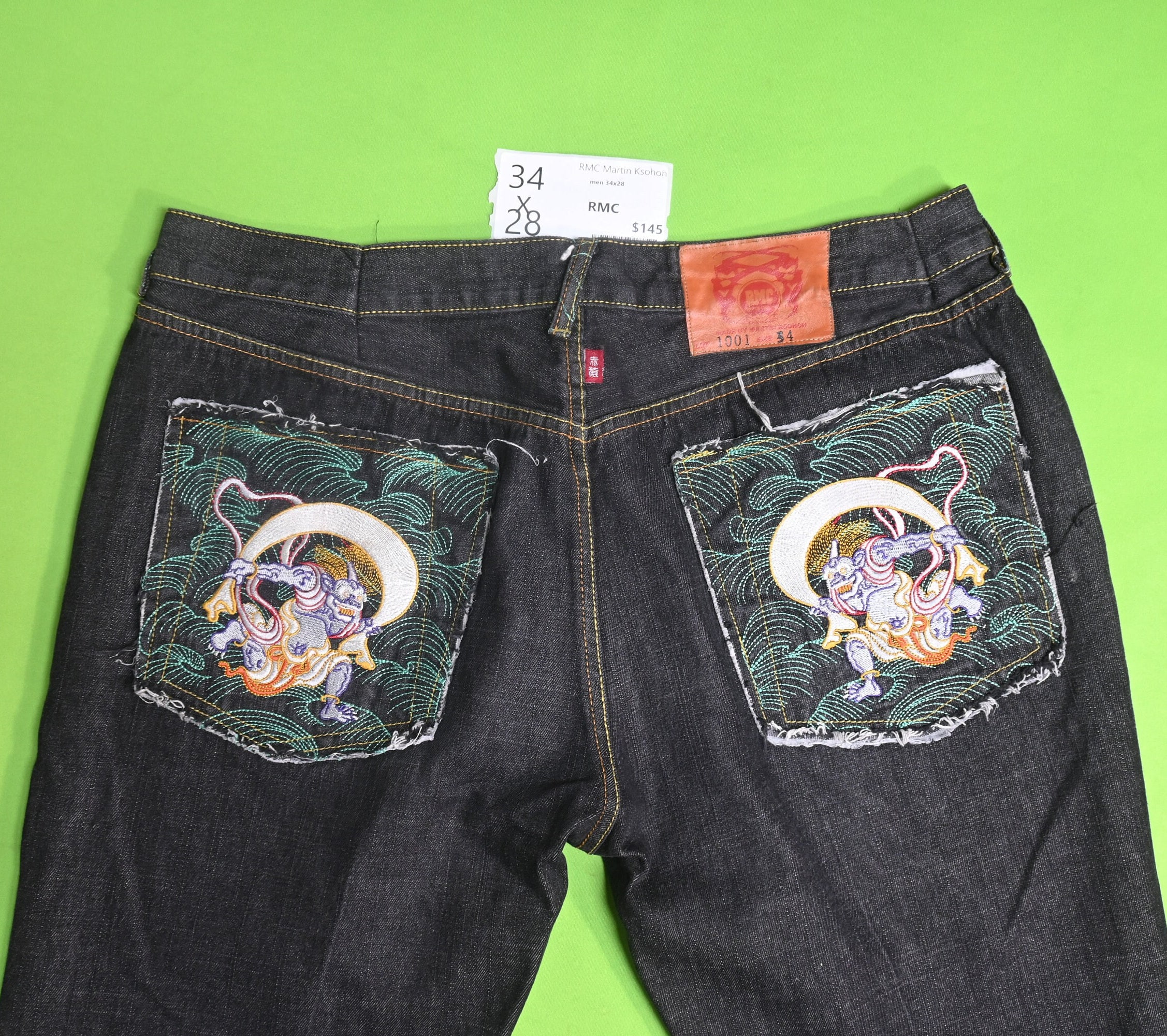 RMC Jeans With Demon on Pockets - Etsy