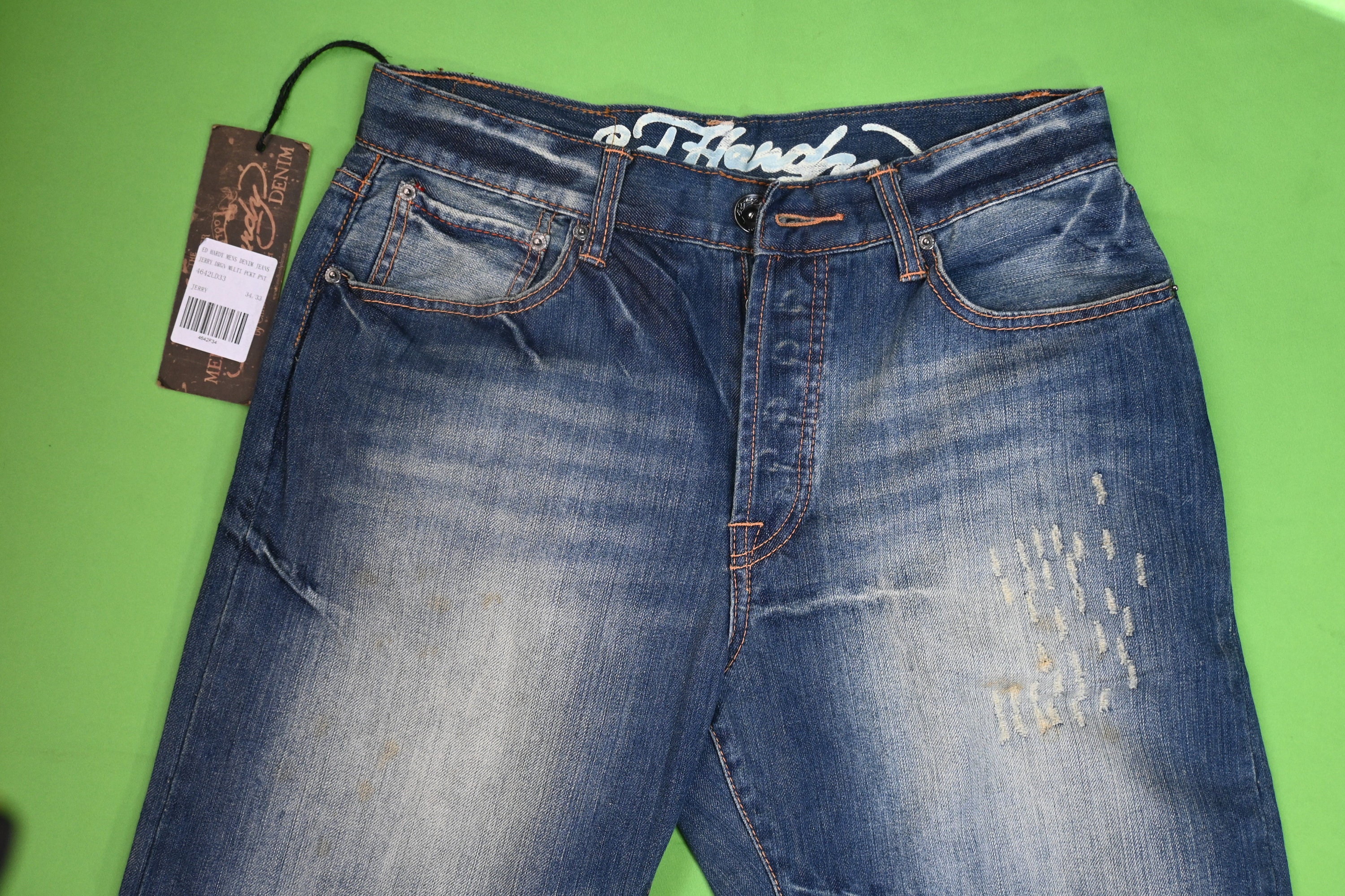 Ed Hardy Jeans 32x31 Green Dragon - Etsy