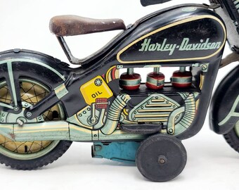 Harley Davidson Tin Toy Made in Japan - Etsy